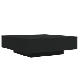 Berkfield Home Coffee Table with LED Lights Black 100x100x31 cm - Size: 100 x 100 x 31 cm - thumbnail 3