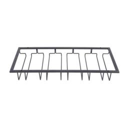 Ventryn Wall Mounted Floating Wine Rack Glass Holder Storage Shelving in Brown - thumbnail 4