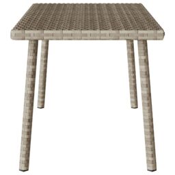 Berkfield Home Garden Coffee Table Rectangular Light Grey 80x40x37 cm Poly Rattan - Size: 80 x 40 x 37 cm - thumbnail 5