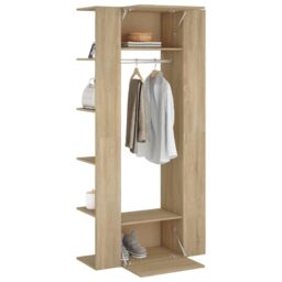 Berkfield Home Hallway Cabinets 2 pcs Sonoma Oak Engineered Wood in Brown - thumbnail 4