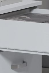 FWStyle 5 Drawer Tall Slim Space Saving Chest Of Drawers - Matt White - thumbnail 4