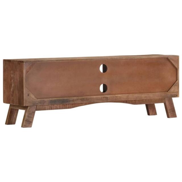 Berkfield Home TV Cabinet 110x30x40 cm Rough Mango Wood in Brown - Size: 110 x 30 x 40 cm - image 1