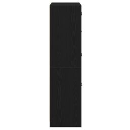 Berkfield Home Highboard with Doors Black Oak 68x37x142 cm Engineered Wood - Size: 68 x 37 x 142 cm - thumbnail 8