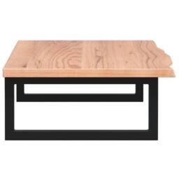 Berkfield Home Basin Shelf Wall Mounted Steel & Solid Wood Oak in Brown - thumbnail 5