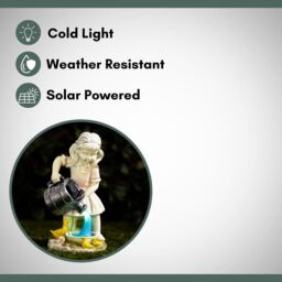 Marco Paul Solar Powered Garden Ornament - with Watering Can Outdoor Statue - thumbnail 4