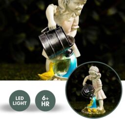 Marco Paul Solar Powered Garden Ornament - with Watering Can Outdoor Statue - thumbnail 6