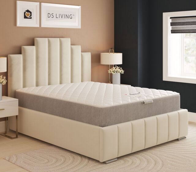 DS Living Haven Medium Memory Spring Essentials Mattress in Grey - Size: Small Double - image 1