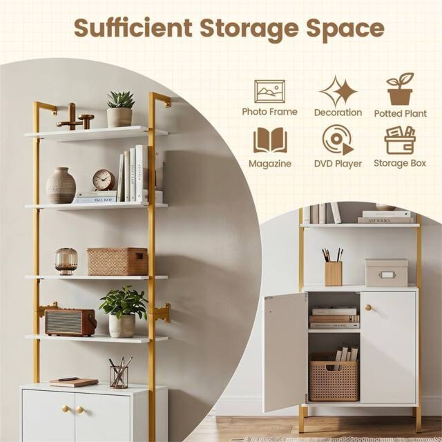 NESTLUNE White 7-Tier 186 cm Wall-Mounted Storage Rack - Size: 100 cm x 15 cm - image 1