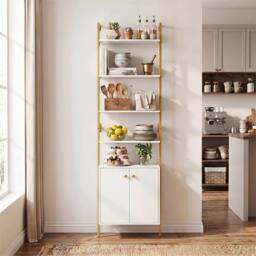 NESTLUNE White 7-Tier 186 cm Wall-Mounted Storage Rack - Size: 100 cm x 15 cm - thumbnail 5