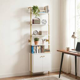 NESTLUNE White 7-Tier 186 cm Wall-Mounted Storage Rack - Size: 100 cm x 15 cm - thumbnail 4