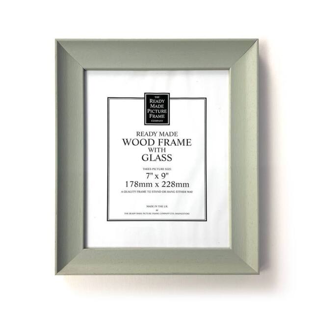 Wee Blue Coo Sage Green Wood Picture Frame for 178mm x 228mm (9 x 7 Inch) Photo in Pale Green - image 1