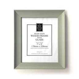 Wee Blue Coo Sage Green Wood Picture Frame for 178mm x 228mm (9 x 7 Inch) Photo in Pale Green - thumbnail 1