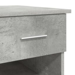 Berkfield Home Desk with Storage Concrete Grey 90x49.5x75 cm Engineered wood - thumbnail 8