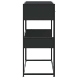 Berkfield Home Console Table Black 90x35x80 cm Engineered Wood - Size: 90 x 35 x 80 cm - thumbnail 5