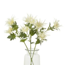 Hill Interiors Sea Holly Spray Artificial Flower in Cream - thumbnail 3
