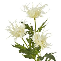 Hill Interiors Sea Holly Spray Artificial Flower in Cream - thumbnail 2