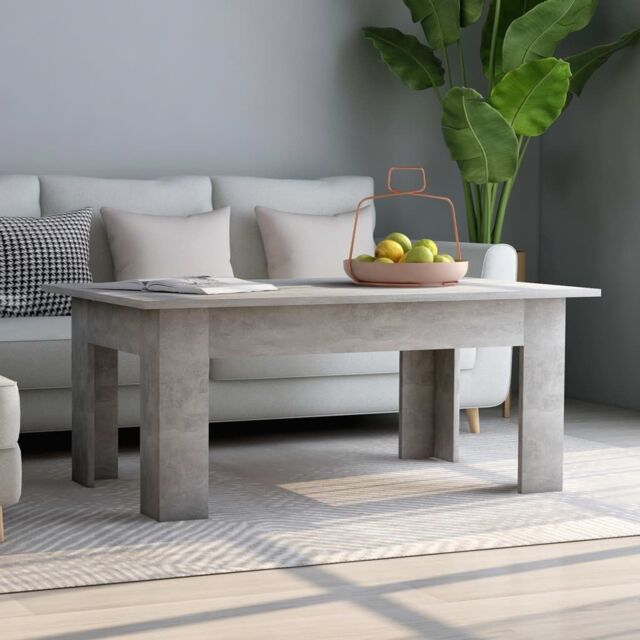 Berkfield Home Coffee Table Concrete Grey 100x60x42 cm Engineered Wood - Size: 100 x 60 x 42 cm - image 1