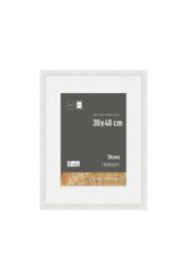 nielsen Skava 30 x 40cm Wooden Picture Frame With A4 Mount & Glass Front in White - Size: 30 x 40 cm