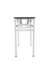 Living and Home Foldable 80 x 40cm 2-tier Office Desk with Adjustable Foot Pads in Black - Size: 80 x 40 cm - thumbnail 4