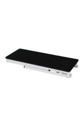 Living and Home Foldable 80 x 40cm 2-tier Office Desk with Adjustable Foot Pads in Black - Size: 80 x 40 cm - thumbnail 6