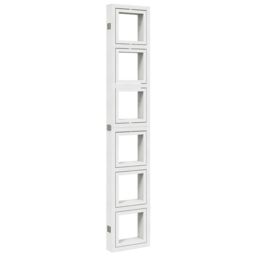 Berkfield Home Room Divider 6 Panels White Solid Wood Paulownia - thumbnail 6