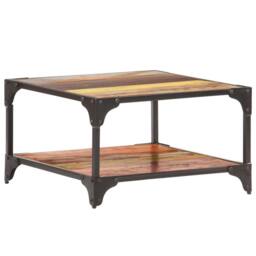 Berkfield Home Beautiful Coffee Table 60x60x35 cm Solid Reclaimed Wood - Size: 60 x 60 x 35 cm - thumbnail 2