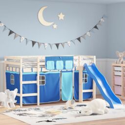 Berkfield Home Curtains for Loft Bed Blue Polyester