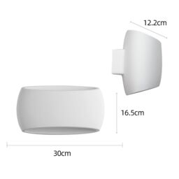Harper Living 2X Wall Sconce Lamp with White Oval Ceramic Shade, Wall Mounted Light - thumbnail 5