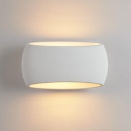 Harper Living 2X Wall Sconce Lamp with White Oval Ceramic Shade, Wall Mounted Light - thumbnail 2