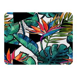 Benjamin Tate Design flowers with contour Designer Blanket in Natural - Size: 120 cm x 150 cm - thumbnail 1