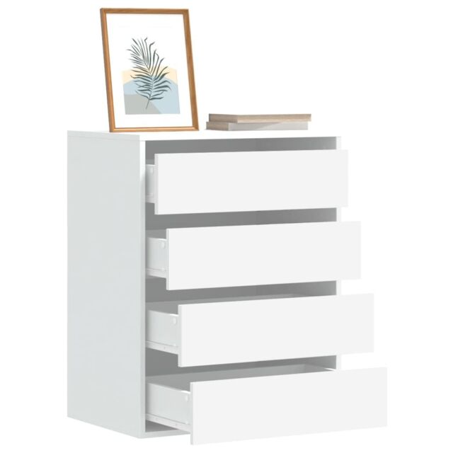 Berkfield Home Corner Chest of Drawers White 60x41x76 cm Engineered Wood - Size: 60 x 41 x 76 cm - image 1