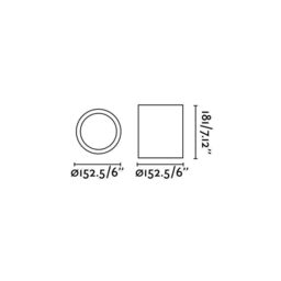 Netlighting Pote 1 Light Round Surface Mounted Downlight Black E27 - thumbnail 2