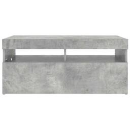 Berkfield Home TV Cabinet with LED Lights Concrete Grey 90x35x40 cm - Size: 90 x 35 x 40 cm - thumbnail 9