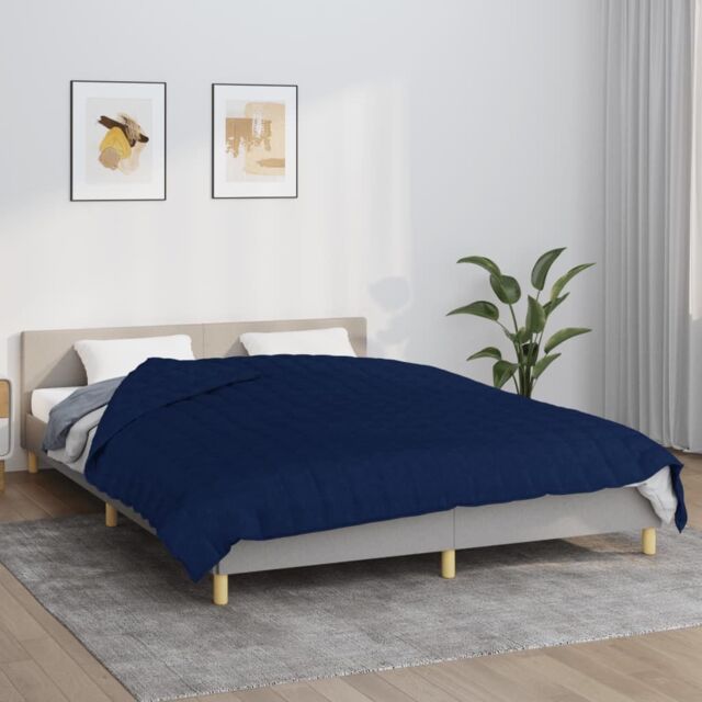 Berkfield Home Weighted Blanket Blue 200x225 cm 9 kg Fabric - image 1