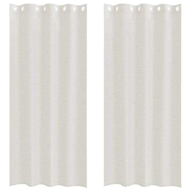 Berkfield Home Curtains with Curtains 2 pcs Cream 140 x 225 cm Polyester - image 1