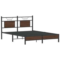 Berkfield Home Bed Frame without Mattress Brown Oak 137x190 cm Engineered Wood - thumbnail 3