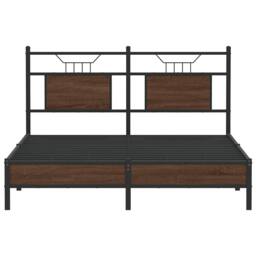 Berkfield Home Bed Frame without Mattress Brown Oak 137x190 cm Engineered Wood - thumbnail 6
