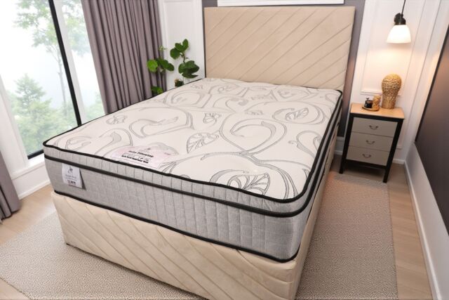 Knight Sleep Luxury 30cm Deep Ruby Pillowtop Mattress With Multiple layers Of Natutal Fillings in White - Size: Single - image 1