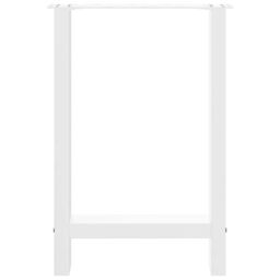 Berkfield Home Coffee Table Legs White 2 pcs 60x(72-73) cm Steel - thumbnail 5