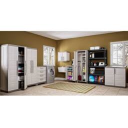 Berkfield Home Keter Low Storage Cabinet Excellence Beige & Taupe 97 cm - thumbnail 4