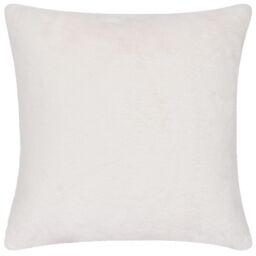 Heya Home Cozee Check Faux Fur Cushion in Lilac - Size: 50 cm x 50 cm - thumbnail 2