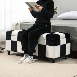 STILVORA Storage Ottoman 114 cm with Padded Top - thumbnail 9
