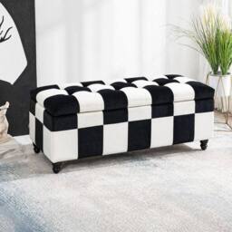 STILVORA Storage Ottoman 114 cm with Padded Top - thumbnail 1