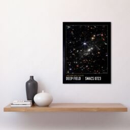 "Artery8 NASA James Webb Space Telescope First Deep Field SMACS 0723 Framed Art in Black - Size: W12"" x H16""" - thumbnail 2