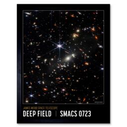 "Artery8 NASA James Webb Space Telescope First Deep Field SMACS 0723 Framed Art in Black - Size: W12"" x H16""" - thumbnail 1
