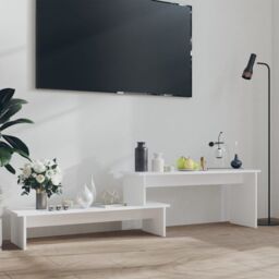 Berkfield Home TV Cabinet White 180x30x43 cm Engineered Wood - Size: 180 x 30 x 43 cm - thumbnail 1