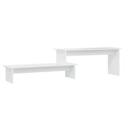 Berkfield Home TV Cabinet White 180x30x43 cm Engineered Wood - Size: 180 x 30 x 43 cm - thumbnail 2