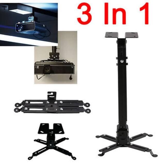 NESTLUNE Universal Projector Ceiling Wall Mount Bracket Stand in Black - image 1