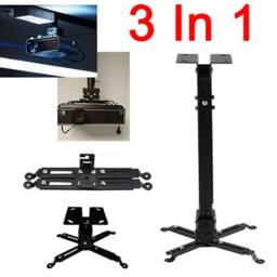 NESTLUNE Universal Projector Ceiling Wall Mount Bracket Stand in Black