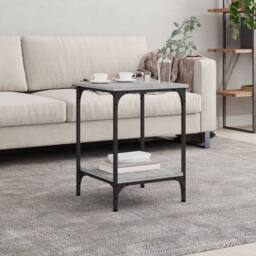 Berkfield Home Coffee Table Grey Sonoma 40x40x55 cm Engineered Wood - Size: 40 x 40 x 55 cm - thumbnail 2